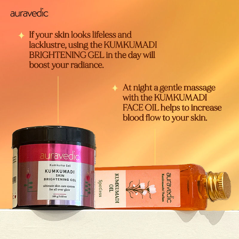 Auravedic Kumkumadi Tailam Kumkumadi Face Oil & Kumkumadi Gel With Kumkumadi Oil
