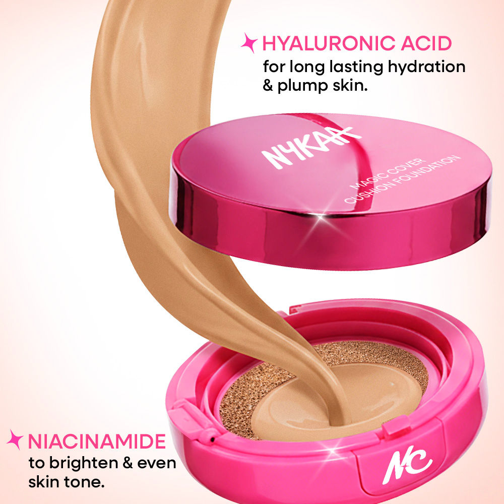 Nykaa Cosmetics Magic Cover Full Coverage Matte Cushion Foundation with SPF 50
