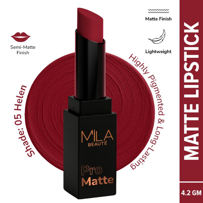 Mila Beauté Pro Matte Long Lasting Creamy Matte Finish Lipstick