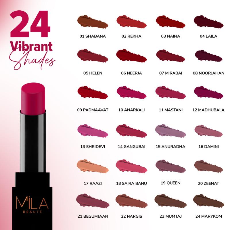 Mila Beauté Pro Matte Long Lasting Creamy Matte Finish Lipstick