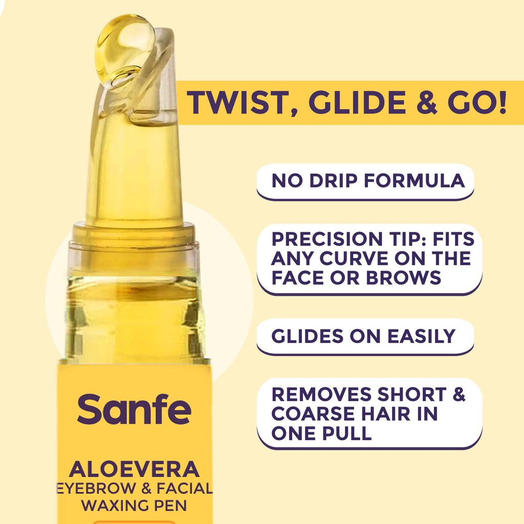 Sanfe Eyebrow & Facial Waxing 1 Pen + 10 Strips