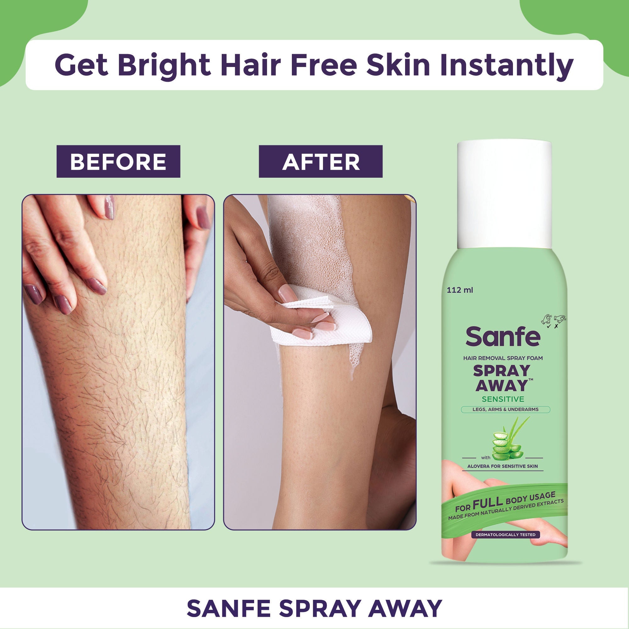 Sanfe Spray Away Hair Removal Spray - Sensitive