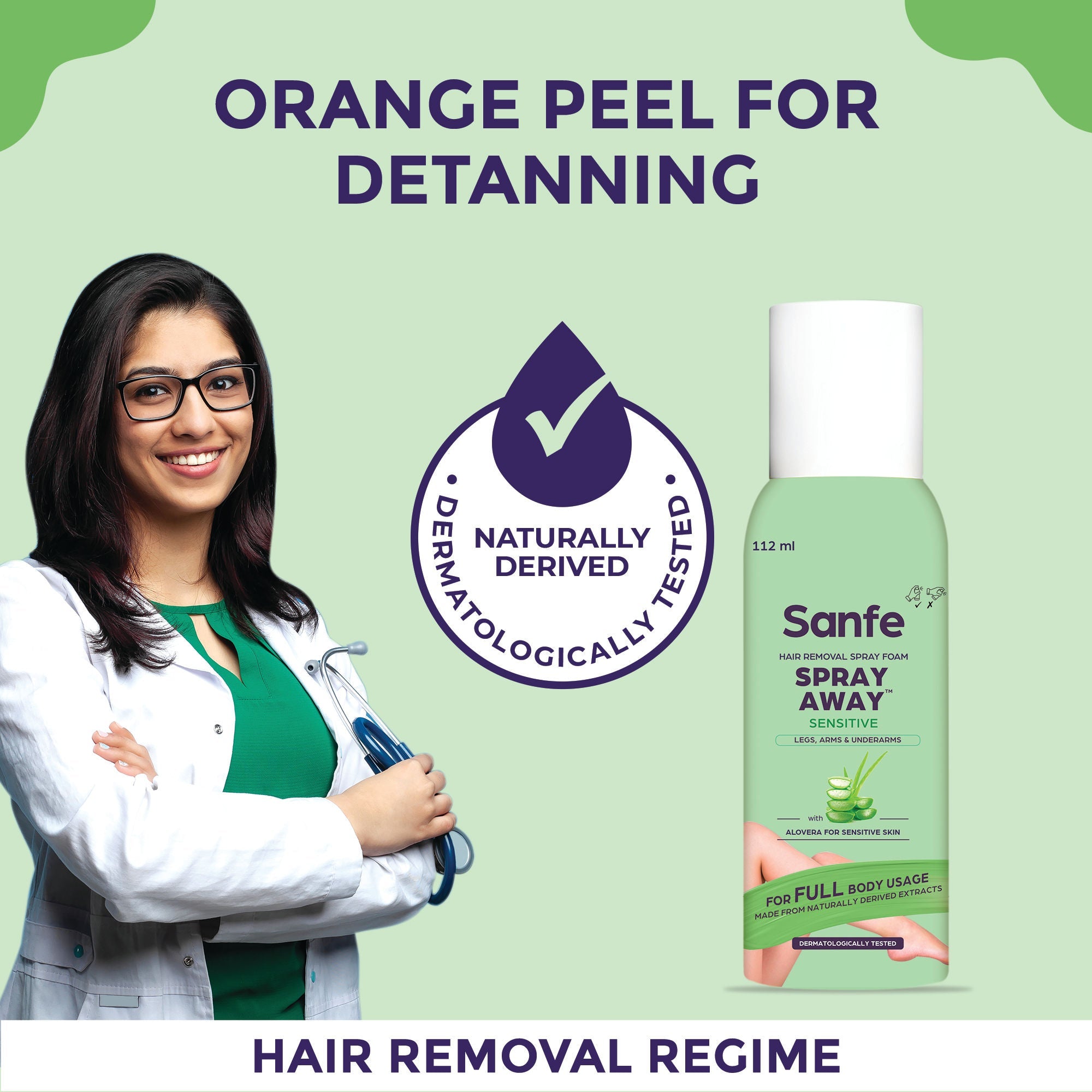 Sanfe Spray Away Hair Removal Spray - Sensitive