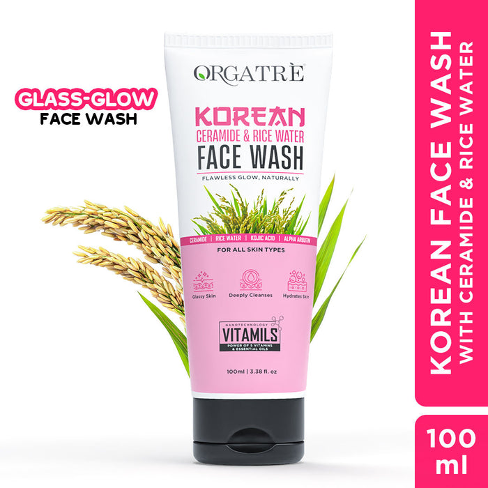 Orgatre Korean Rice Water & Alpha Arbutin Face Wash