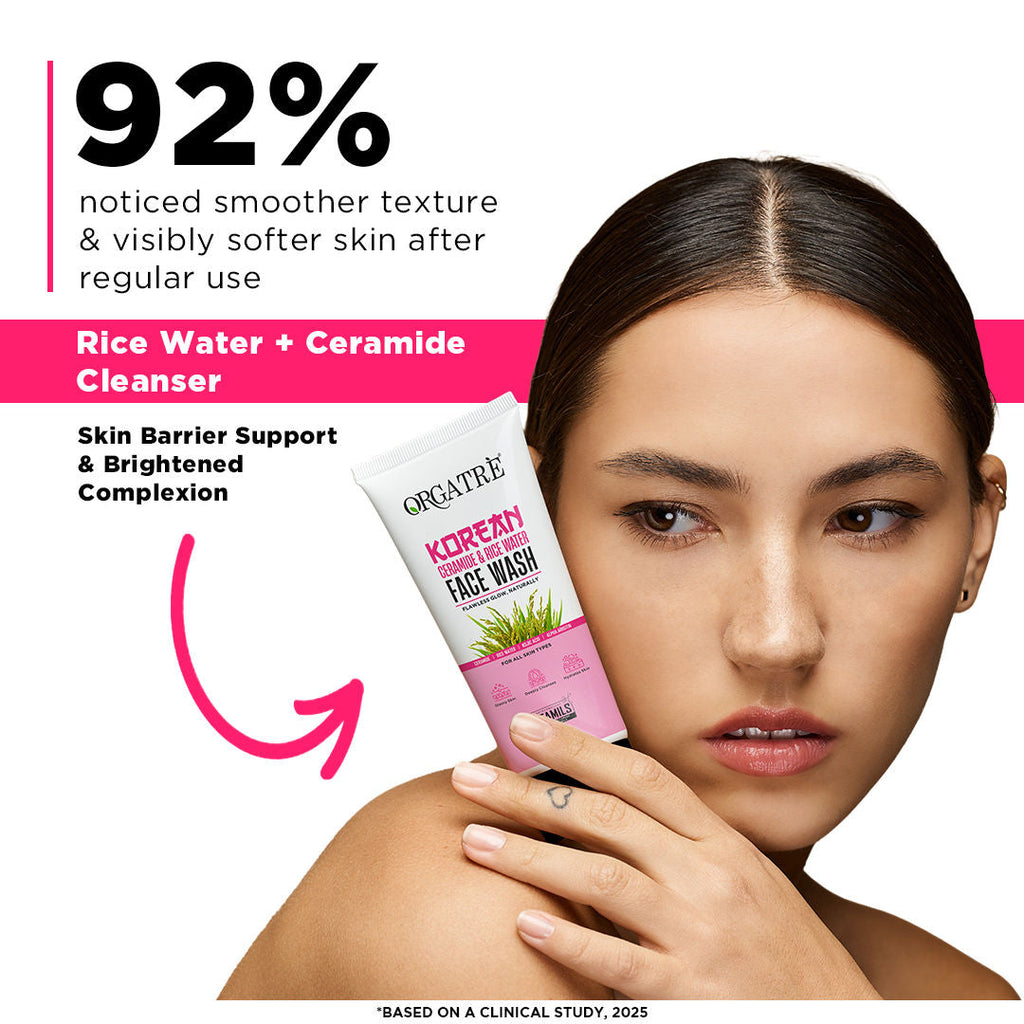 Orgatre Korean Rice Water & Alpha Arbutin Face Wash