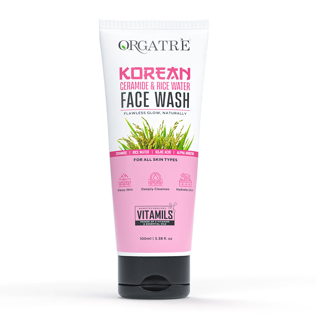 Orgatre Korean Rice Water & Alpha Arbutin Face Wash