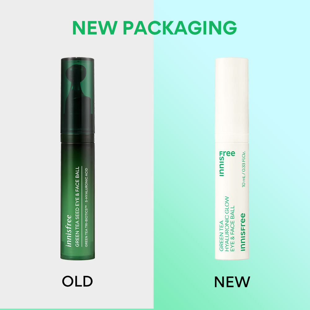 Innisfree Green Tea Hyaluronic Acid Under Eye And Face Serum For Reducing Puffiness
