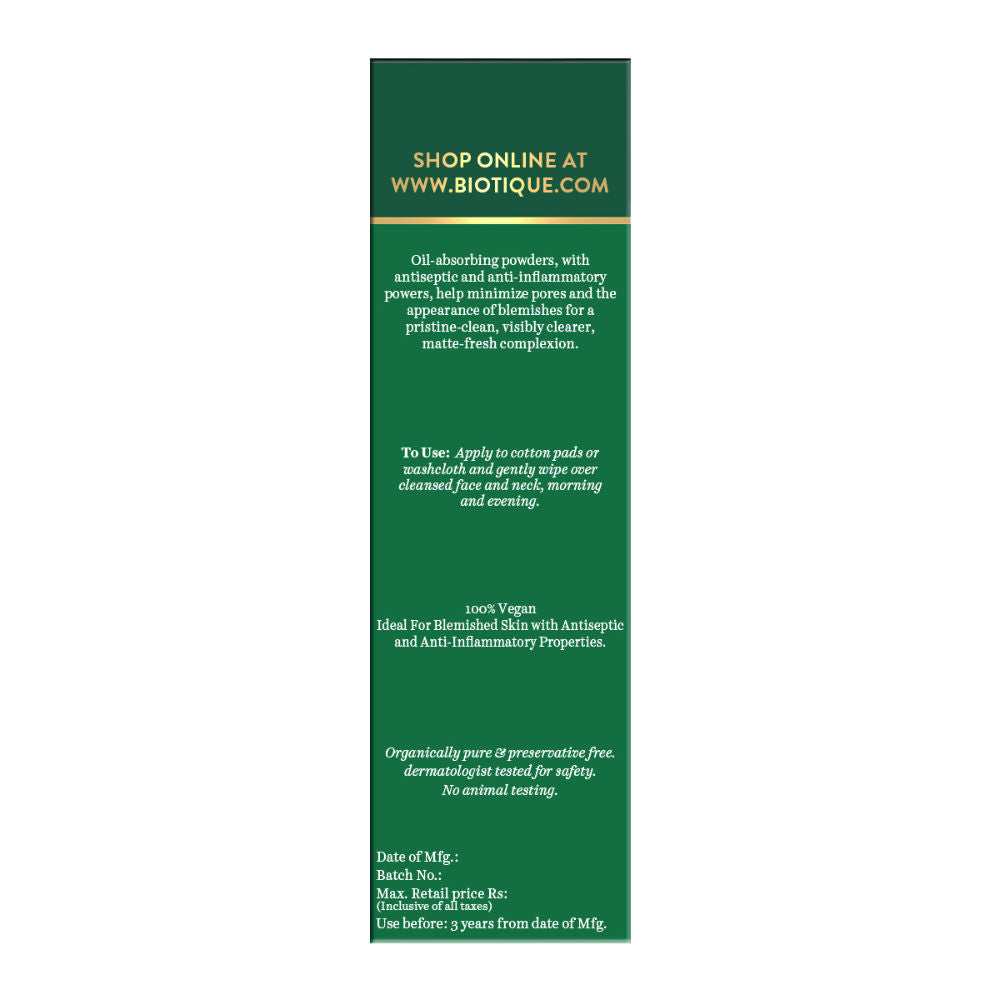 Biotique Tea Tree Skin Clearing Mattifying Facial Toner