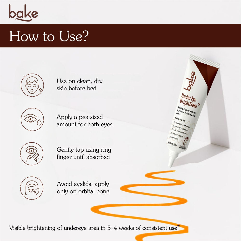 BAKE BrightErase Under Eye Cream – 2% Caffeine for Under-Eye Darkness, Puffiness & Fine Lines