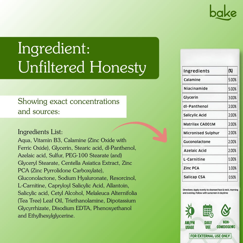 BAKE Acne Spot Serum Gel - Overnight Corrector For Pimples, Breakouts, Redness & Clogged Pores