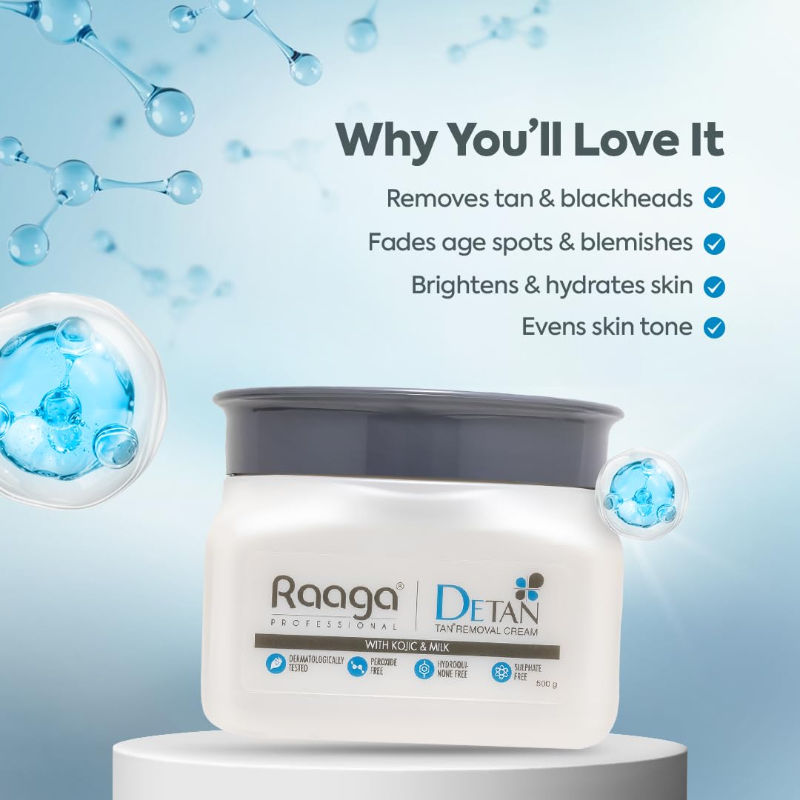 Raaga Professional De Tan Removal Creme With Kojic & Milk(500 gm)