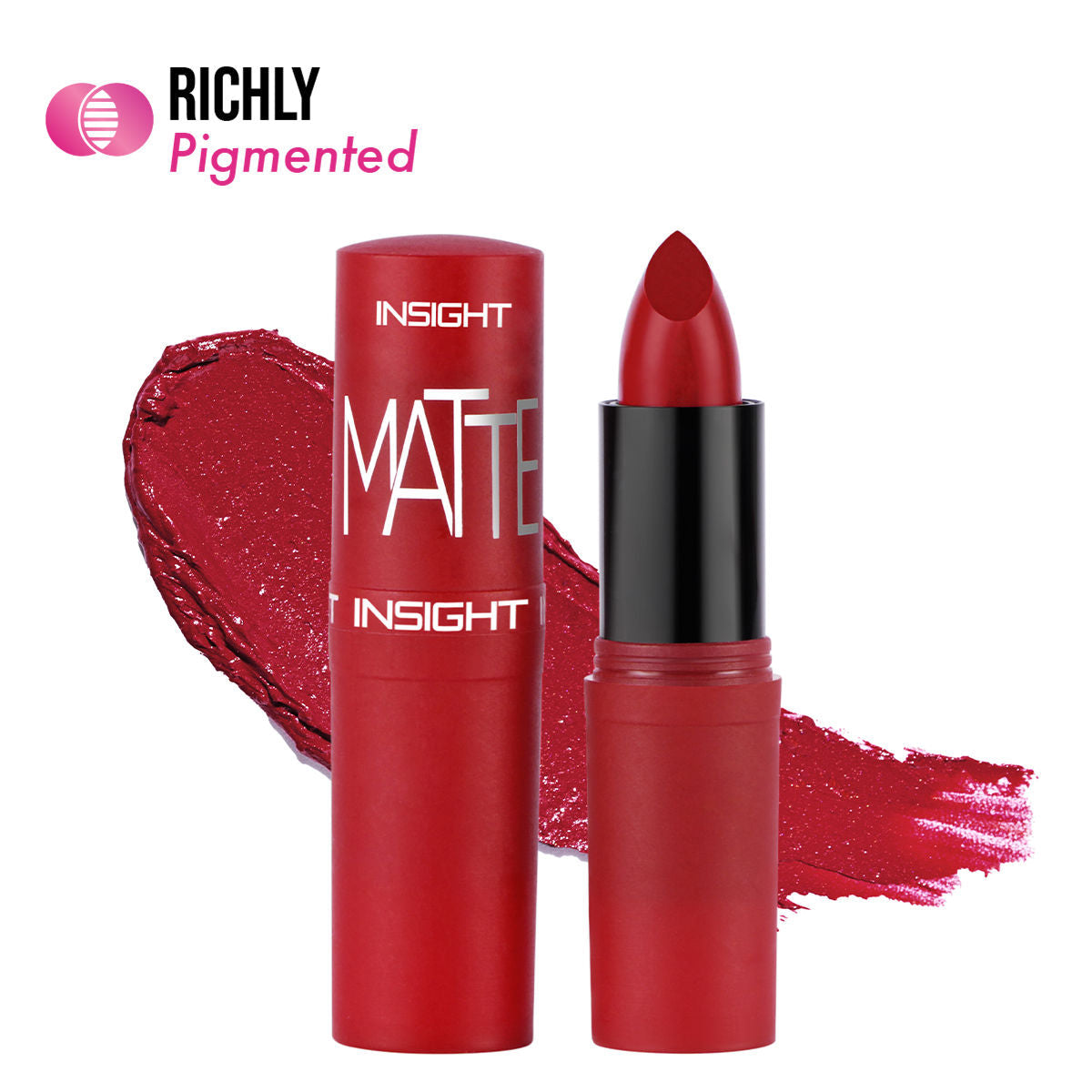 Insight Cosmetics Matte Lipstick, 1 Stroke Application, Long Lasting