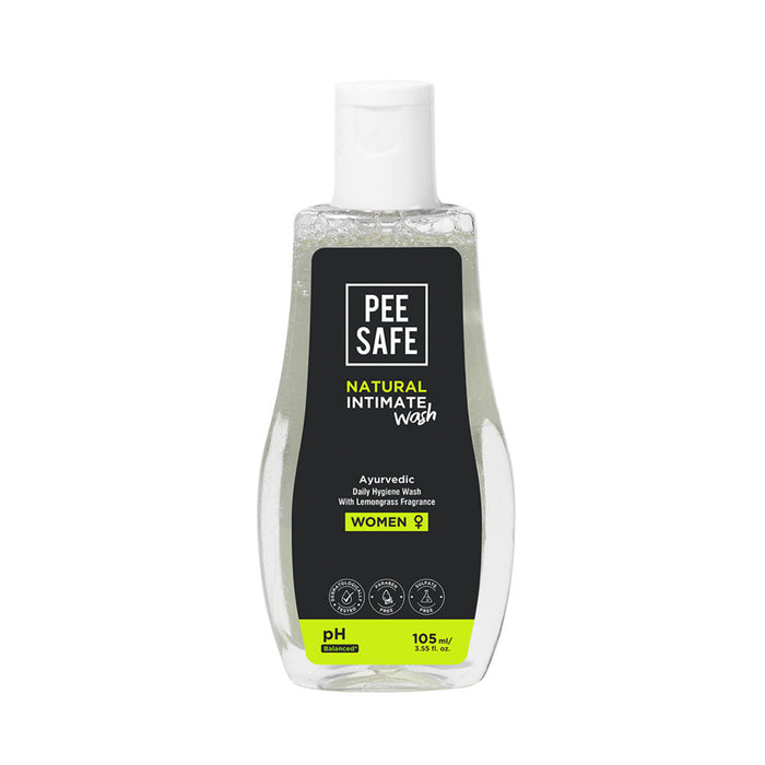 Pee Safe Intimate Wash For Women - Lemongrass Fragrance & 100% Alcohol-Free, Paraben-Free