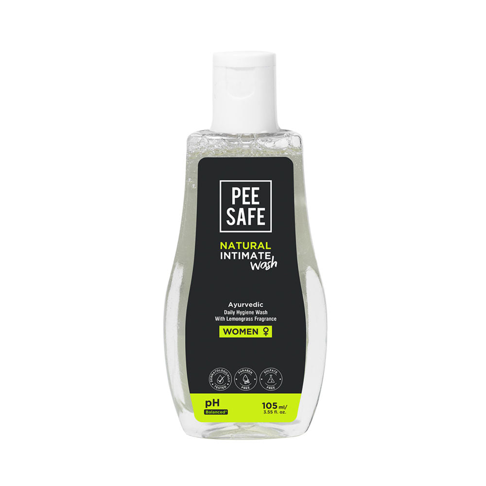 Pee Safe Intimate Wash For Women - Lemongrass Fragrance & 100% Alcohol-Free, Paraben-Free