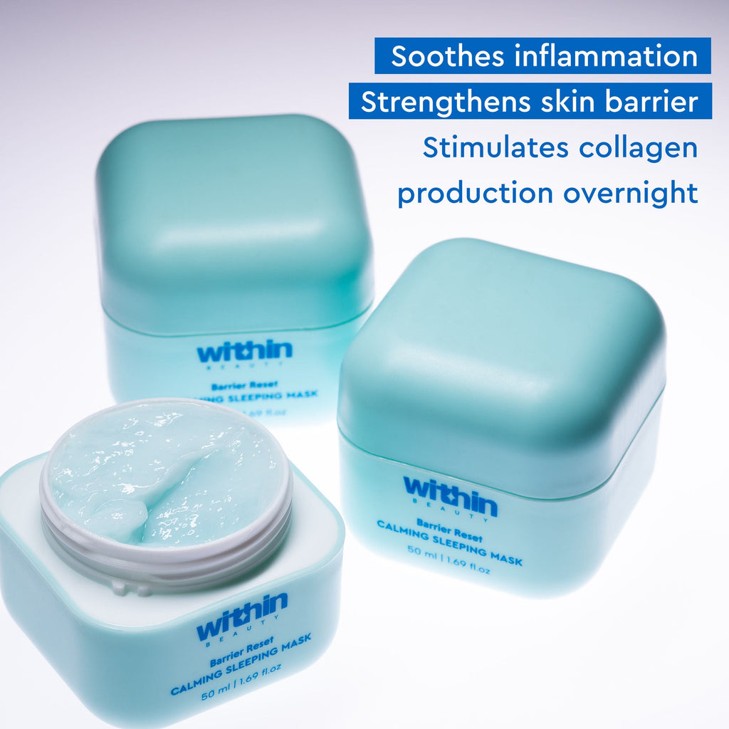 Within Beauty Ceramide & Cica Extract Sleeping Mask, Barrier Reset Calming Sleeping Mask