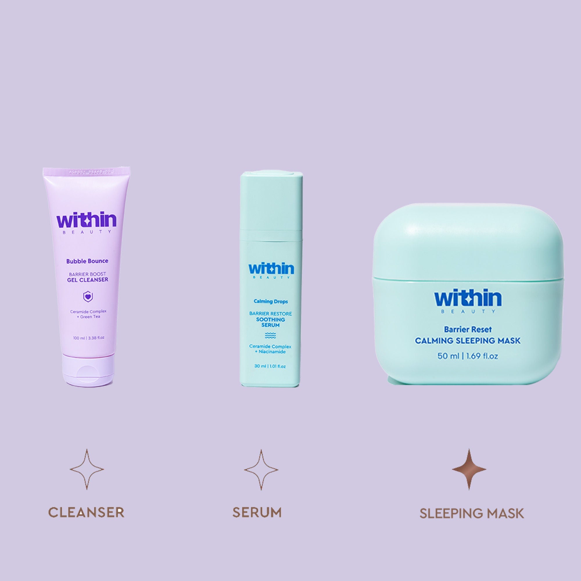 Within Beauty Ceramide & Cica Extract Sleeping Mask, Barrier Reset Calming Sleeping Mask