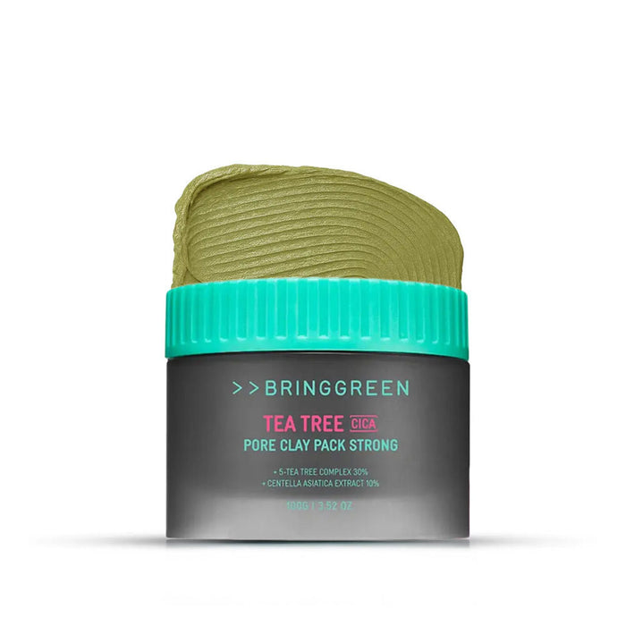 BRING GREEN Tea Tree Cica Pore Clay Pack Strong, Exfoliating Clay Mask For Sebum & Pores