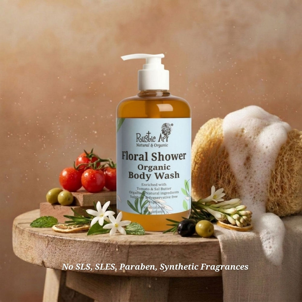 Rustic Art Organic Floral Shower Body Wash