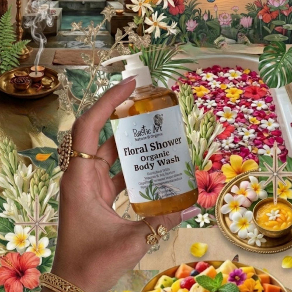 Rustic Art Organic Floral Shower Body Wash