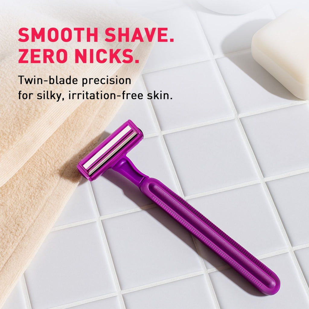 Sirona Disposable Shaving Razors for Women, Aloe Vera Lubrication for Smooth Instant Hair Removal