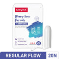 Sirona Fda Approved Tampons for Regular Flow, High Absorption Biodegradable Tampons, 360° Leakproof