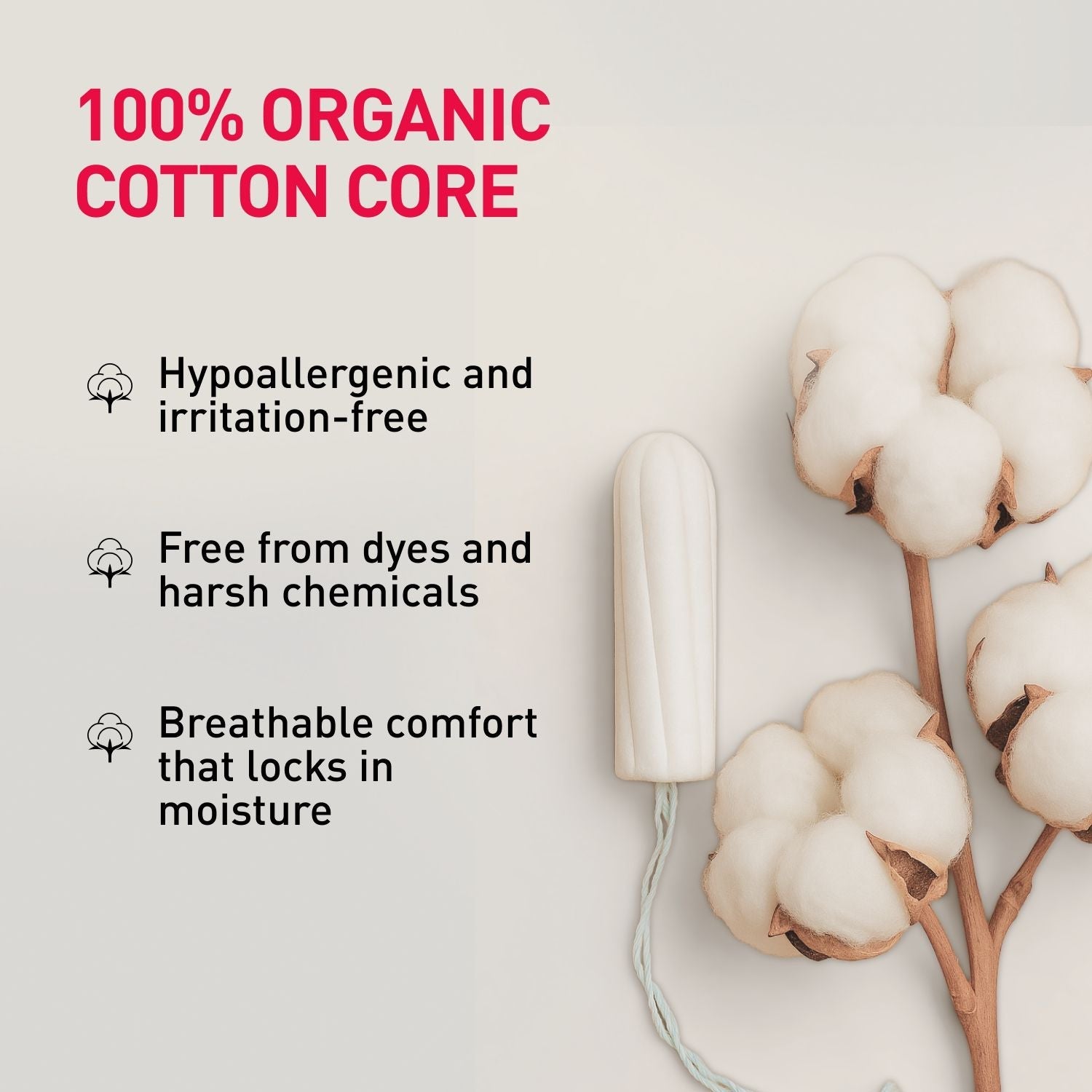 Sirona Fda Approved Tampons for Regular Flow, High Absorption Biodegradable Tampons, 360° Leakproof