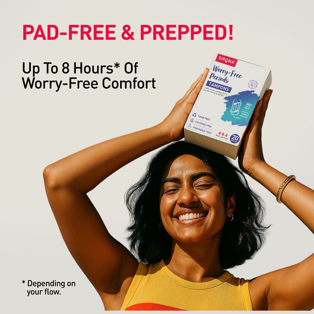 Sirona Fda Approved Tampons for Regular Flow, High Absorption Biodegradable Tampons, 360° Leakproof