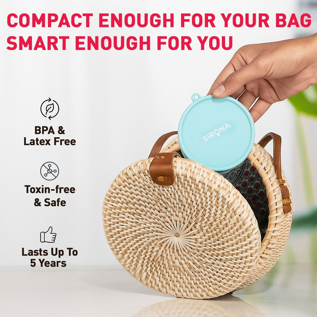 Sirona Menstrual Cup Sterilizer Microwave Safe, Collapsible and Easy to Use Sterilizer