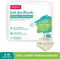 Sirona Disposable Period Panties, S-M (22-30 inch) 360° Coverage, Leakage Protection for Heavy Flow