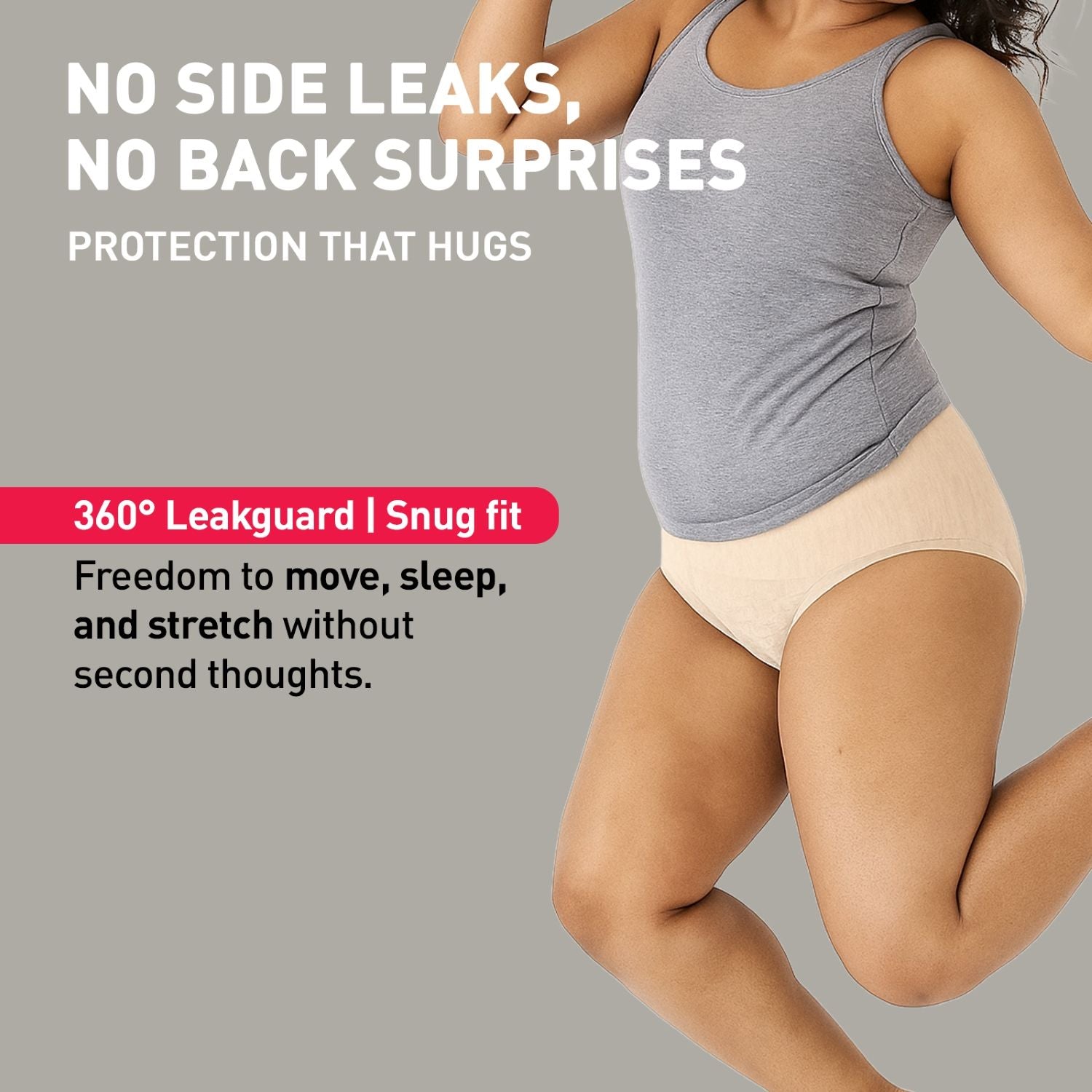 Sirona Disposable Period Panties, L-XL (36-44 inch) 360° Coverage, Leakage Protection for Heavy Flow