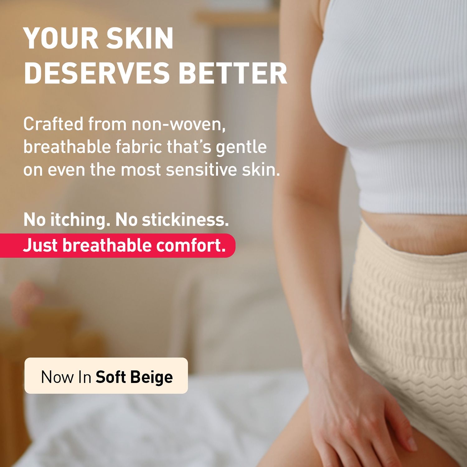 Sirona Disposable Period Panties, L-XL (36-44 in.) 360° Coverage, Leakage Protection for Heavy Flow