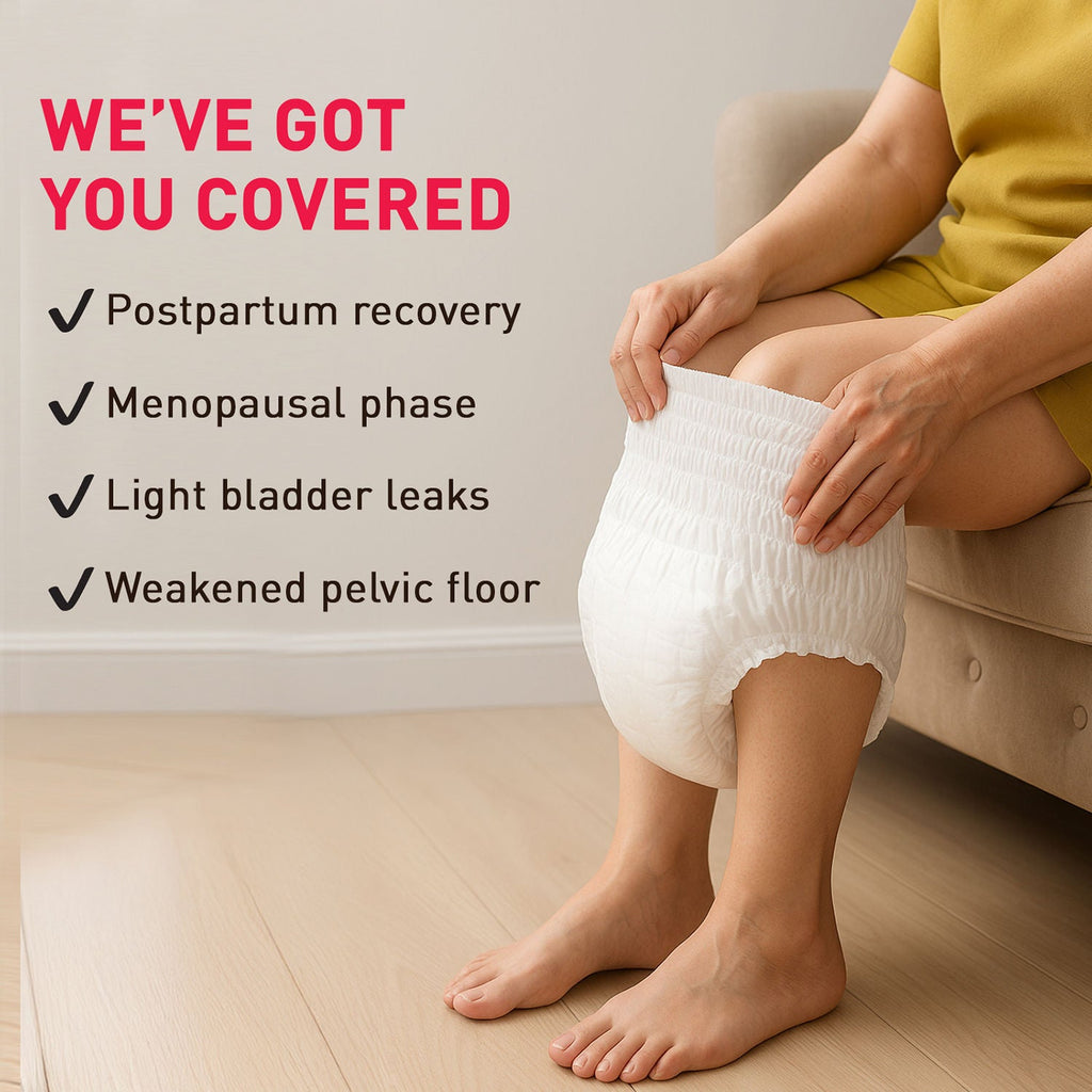 Sirona Incontinence Panties, M-L (28-26 in.) Bladder Leak Protection, 360° Coverage, Comfortable Fit