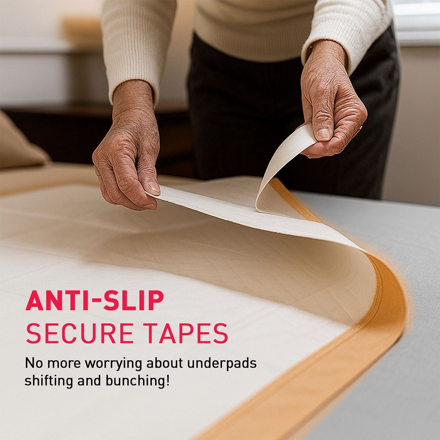 Sirona Disposable Underpads - Large, Soft & Leakproof Bed Protection with Anti-Slip Tapes