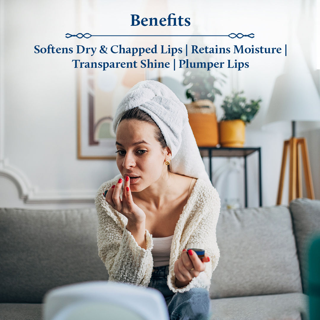 Blue Nectar Shubhr Orange Lip Balm & Gloss with Ghee And Natural Vitamin C for Dry Chapped Lips