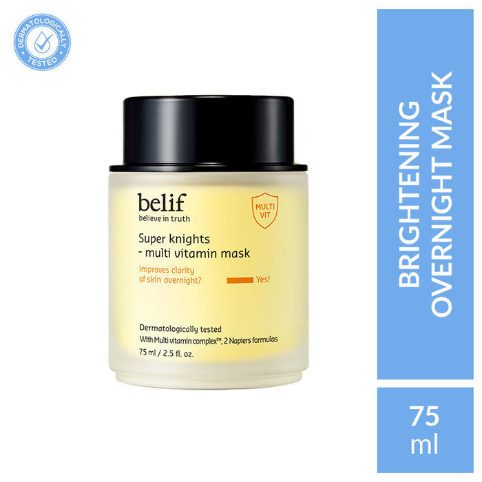 belif Super Knights Korean Multi Vitamin Sleeping Mask- Hydrating Vegan Night Cream with Niacinamide