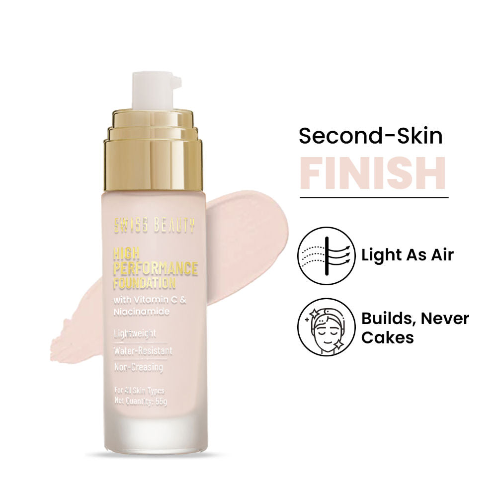Swiss Beauty High Performance Foundation With Vitamin C & Niacinamide Light-Weight