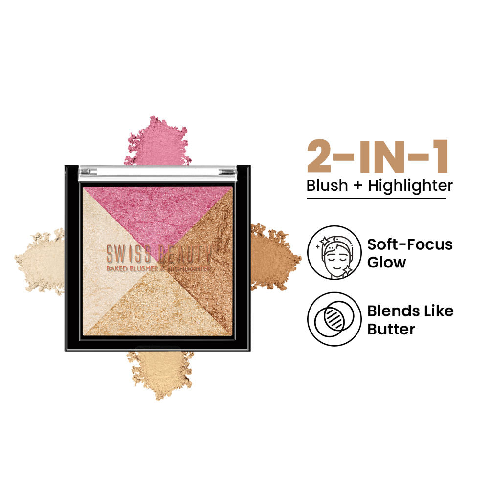 Swiss Beauty Baked Blusher & Highlighter