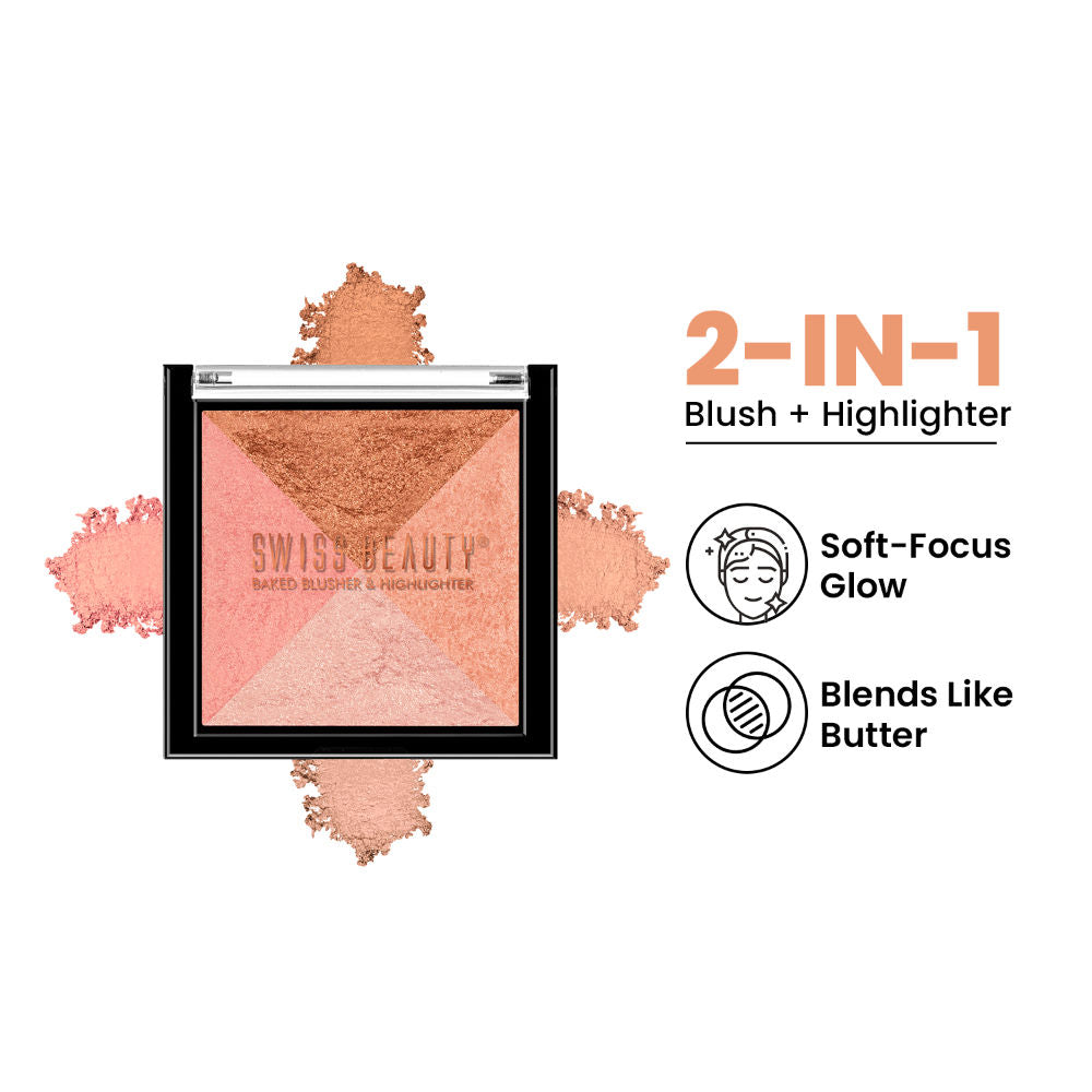 Swiss Beauty Baked Blusher & Highlighter