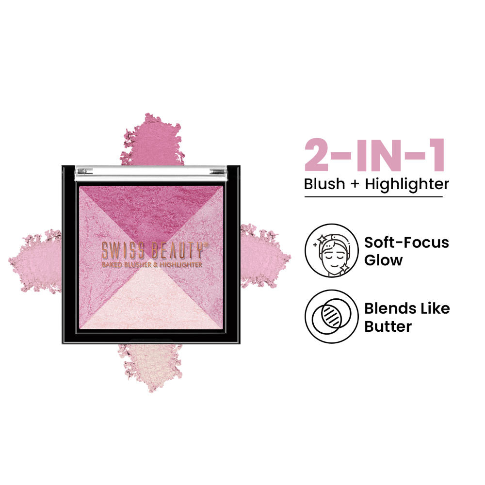 Swiss Beauty Baked Blusher & Highlighter