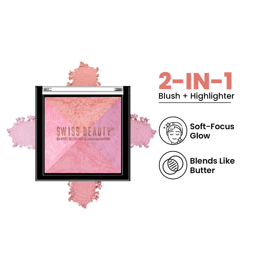 Swiss Beauty Baked Blusher & Highlighter