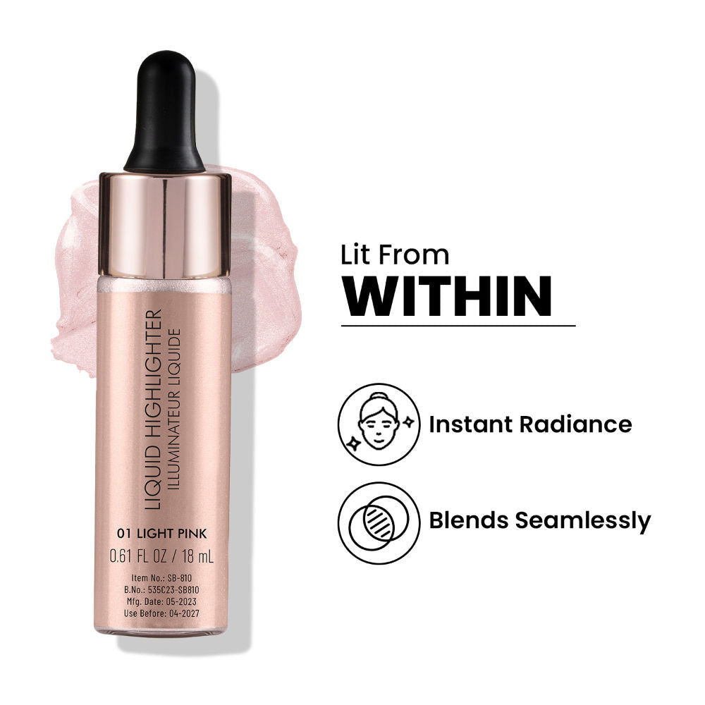 Swiss Beauty Drop and Glow Liquid Highlighter , Shimmer Shine , Dewy Finish