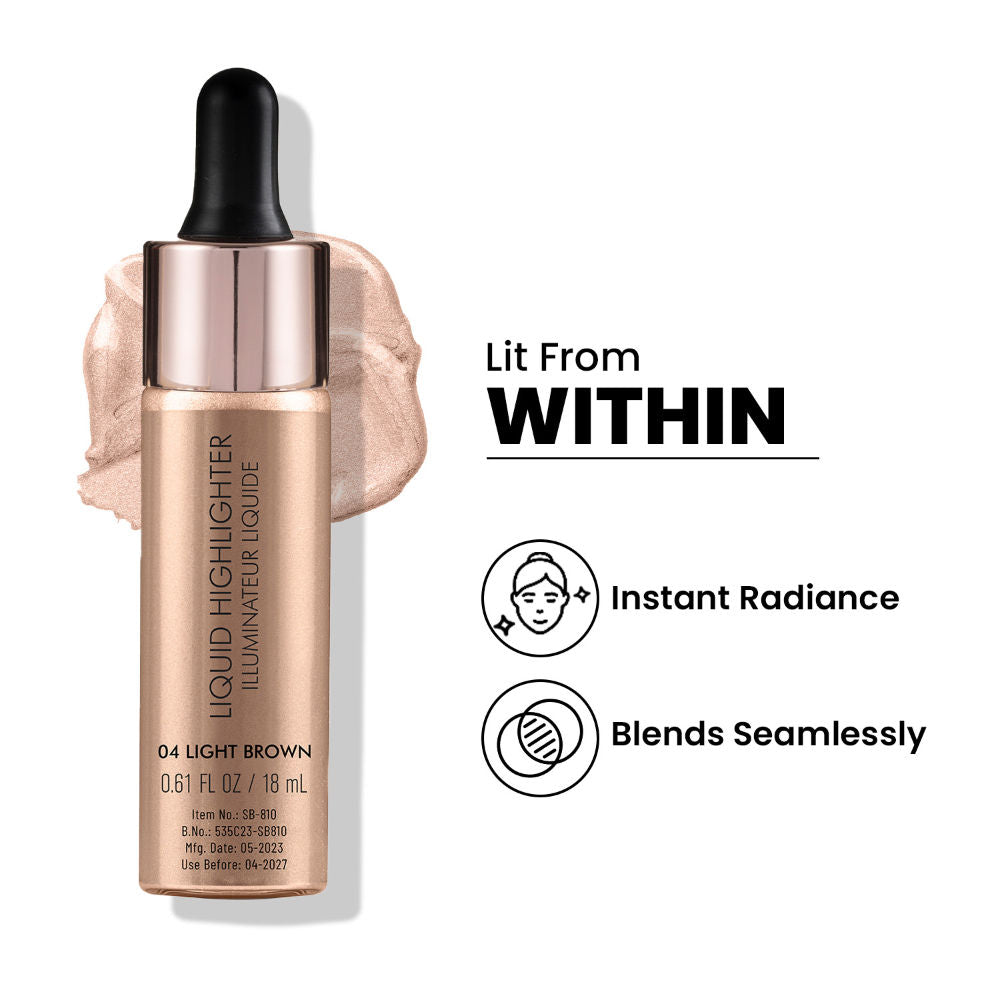 Swiss Beauty Drop and Glow Liquid Highlighter , Shimmer Shine , Dewy Finish