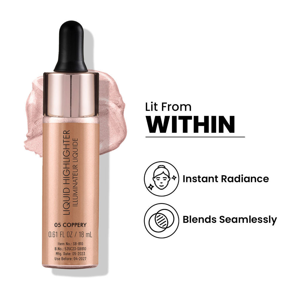 Swiss Beauty Drop and Glow Liquid Highlighter , Shimmer Shine , Dewy Finish