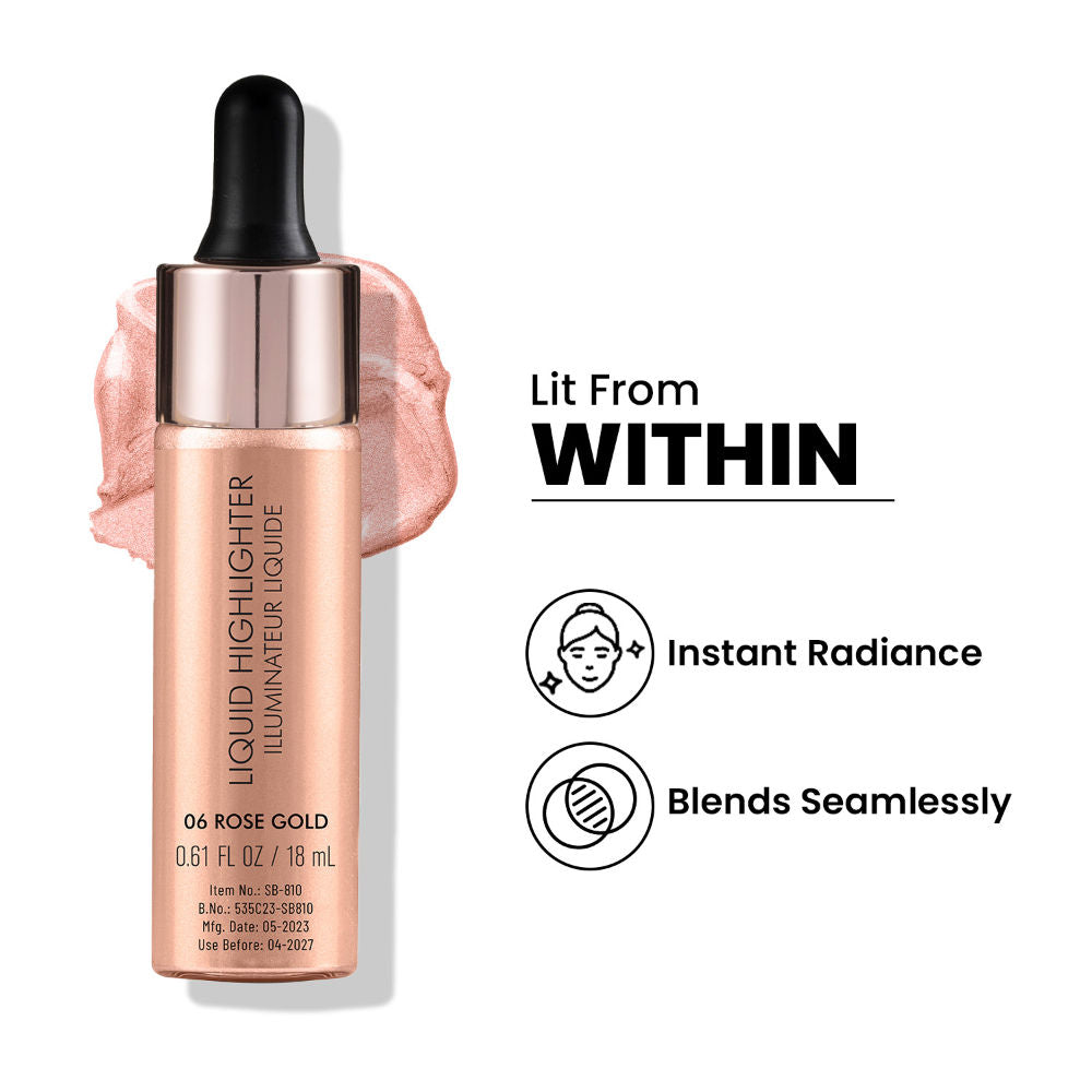 Swiss Beauty Drop and Glow Liquid Highlighter , Shimmer Shine , Dewy Finish