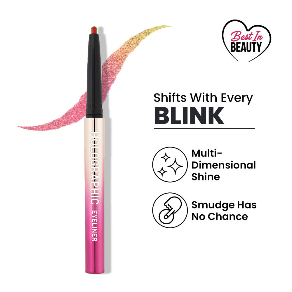 Swiss Beauty Holographic Eyeliner , Multi Chrome Effect , Water -Proof ,Smudge Proof
