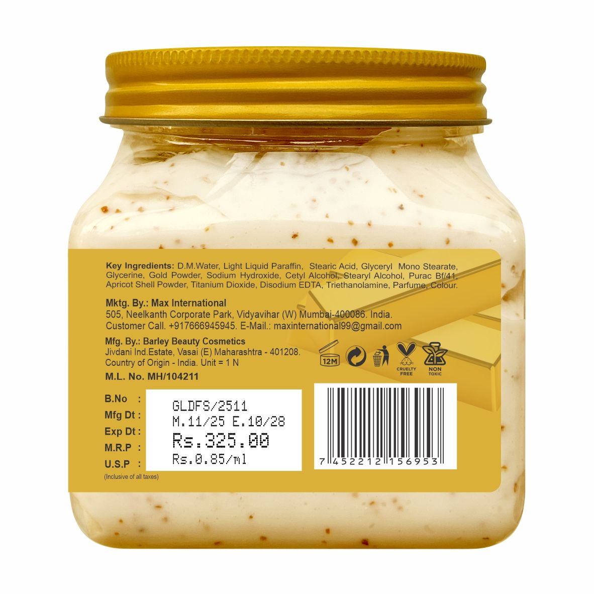 Jeva Gold Scrub - Skin Polishing & Glow Enhancing Gel