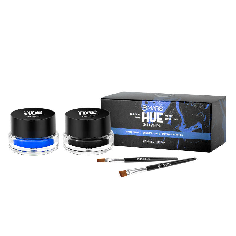 MARS 2-In-1 Hue Gel Eyeliner With 2 Brush Set