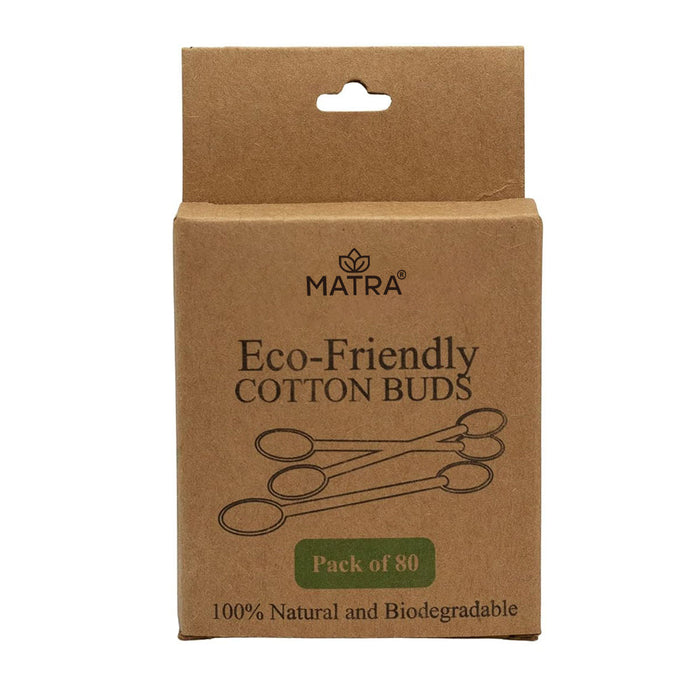 Matra Bamboo Cotton Ear Buds Organic Ear Cleaning Swabs Qtips For Makeup, Nail Polish Removal