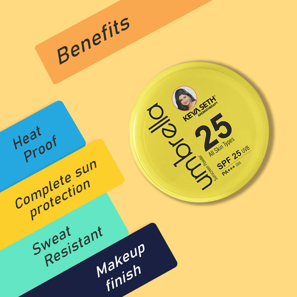 Keya Seth Aromatherapy Umbrella Sunscreen Powder SPF 25 UVB PA+++ UVA