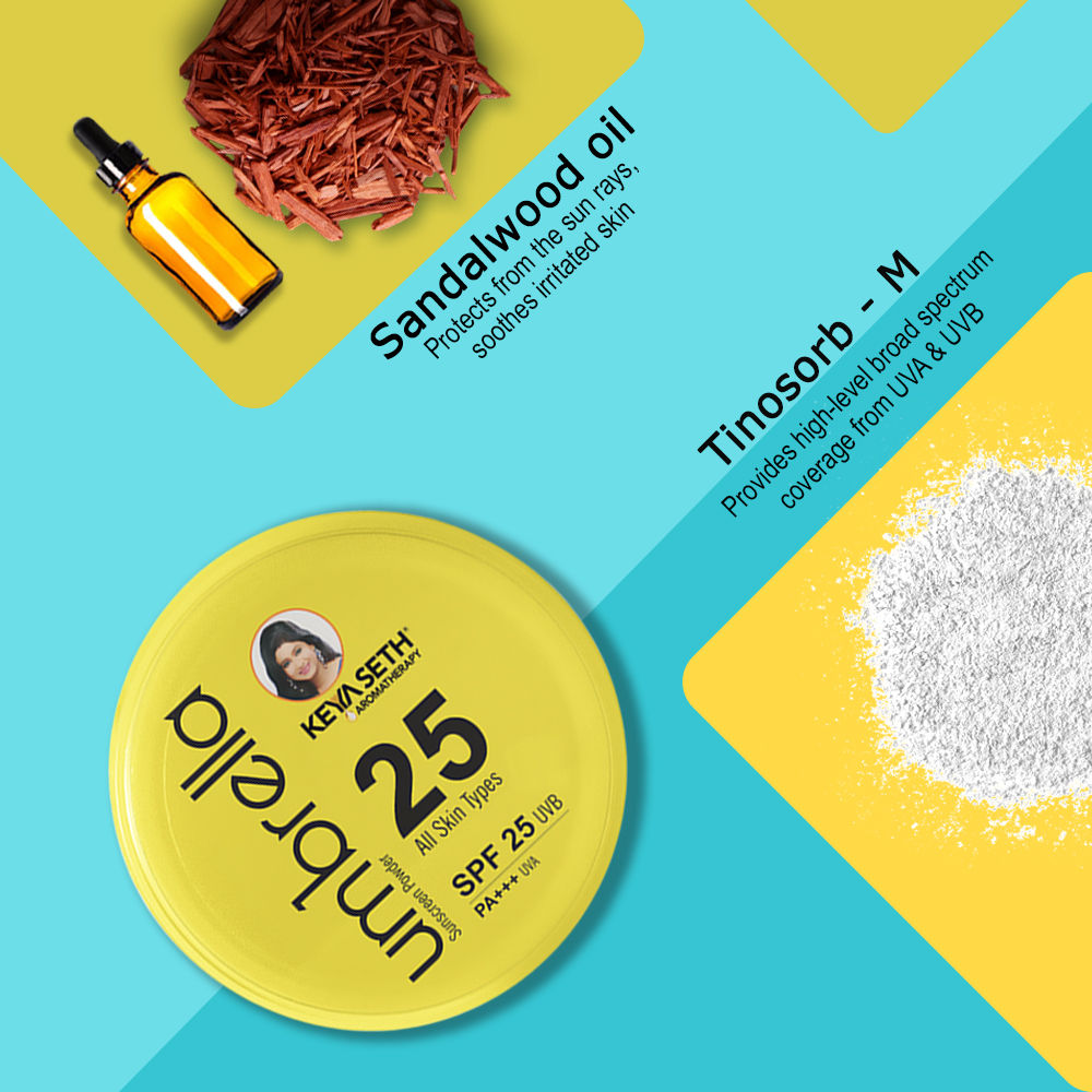 Keya Seth Aromatherapy Umbrella Sunscreen Powder SPF 25 UVB PA+++ UVA